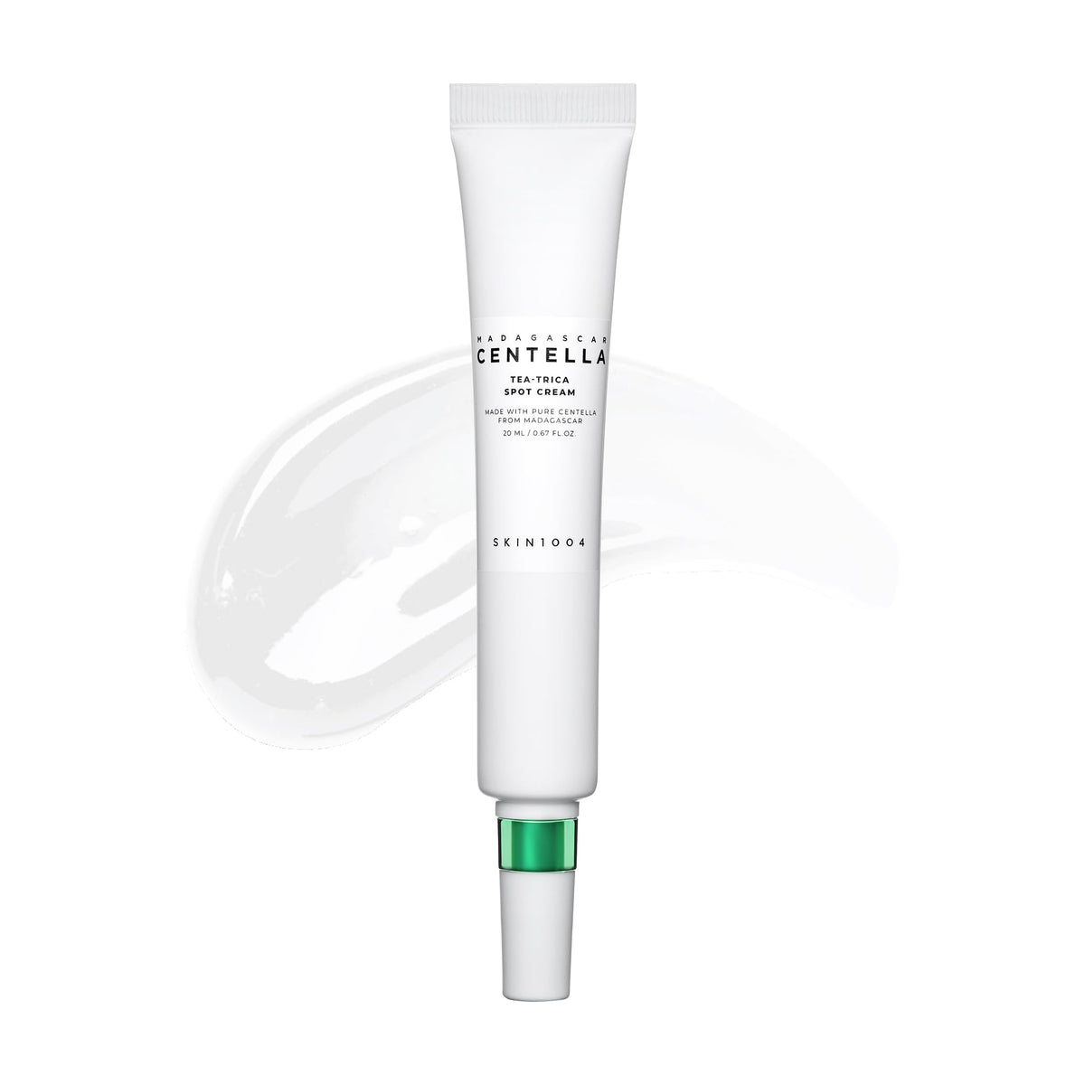 SKIN1004 Tea-Trica Spot Cream en bouteille, pratique pour soins ciblés.
