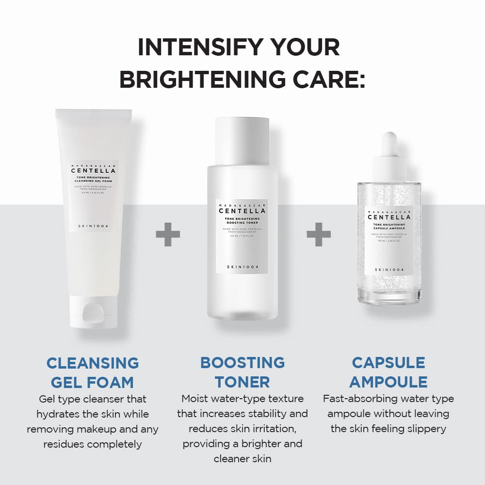 SKIN1004 Tone Glowing, sans parfum ni colorant: formulation douce