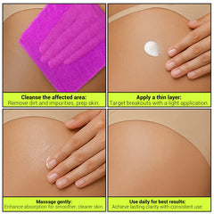 Lotion SKINBOSS Corps peau douce après application et hydratation légère.