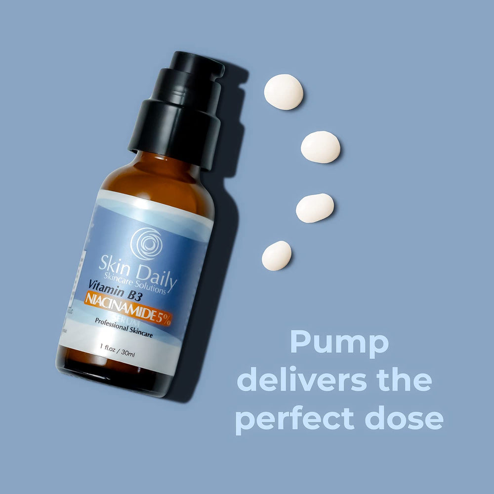SkinDaily Niacinamide Serum : composition avec hyaluronique pour une peau hydratée.