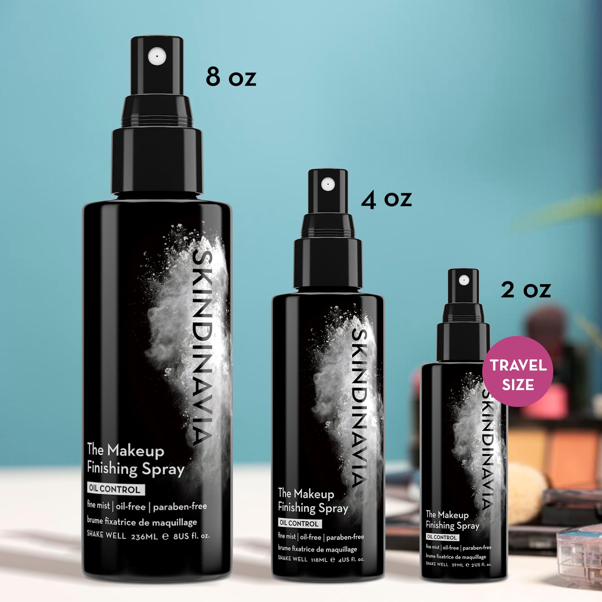 SKINDINAVIA Brume fixatrice douce offrant une peau respirante toute la journée.