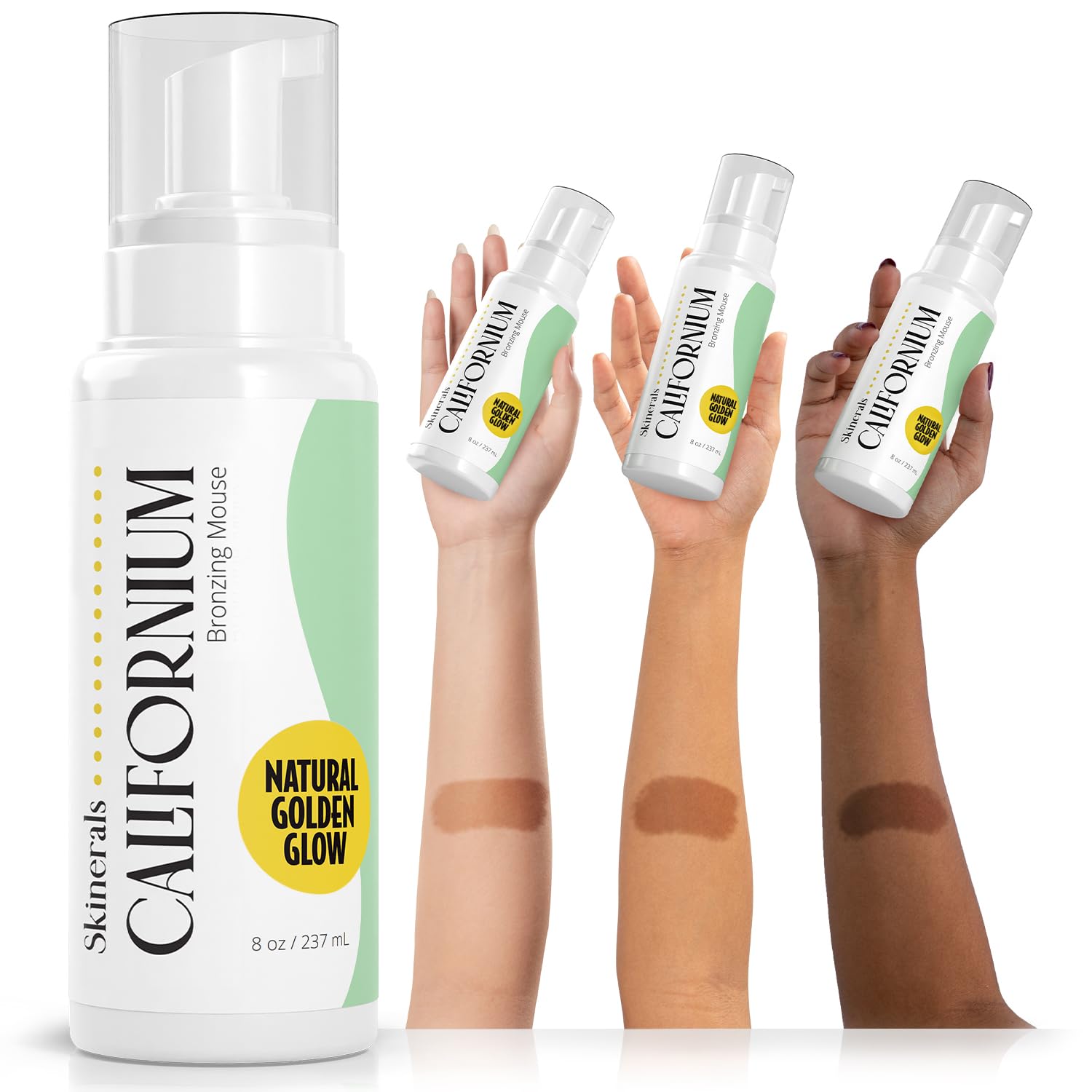 Application rapide de la mousse Skinerals pour un bronzage uniforme