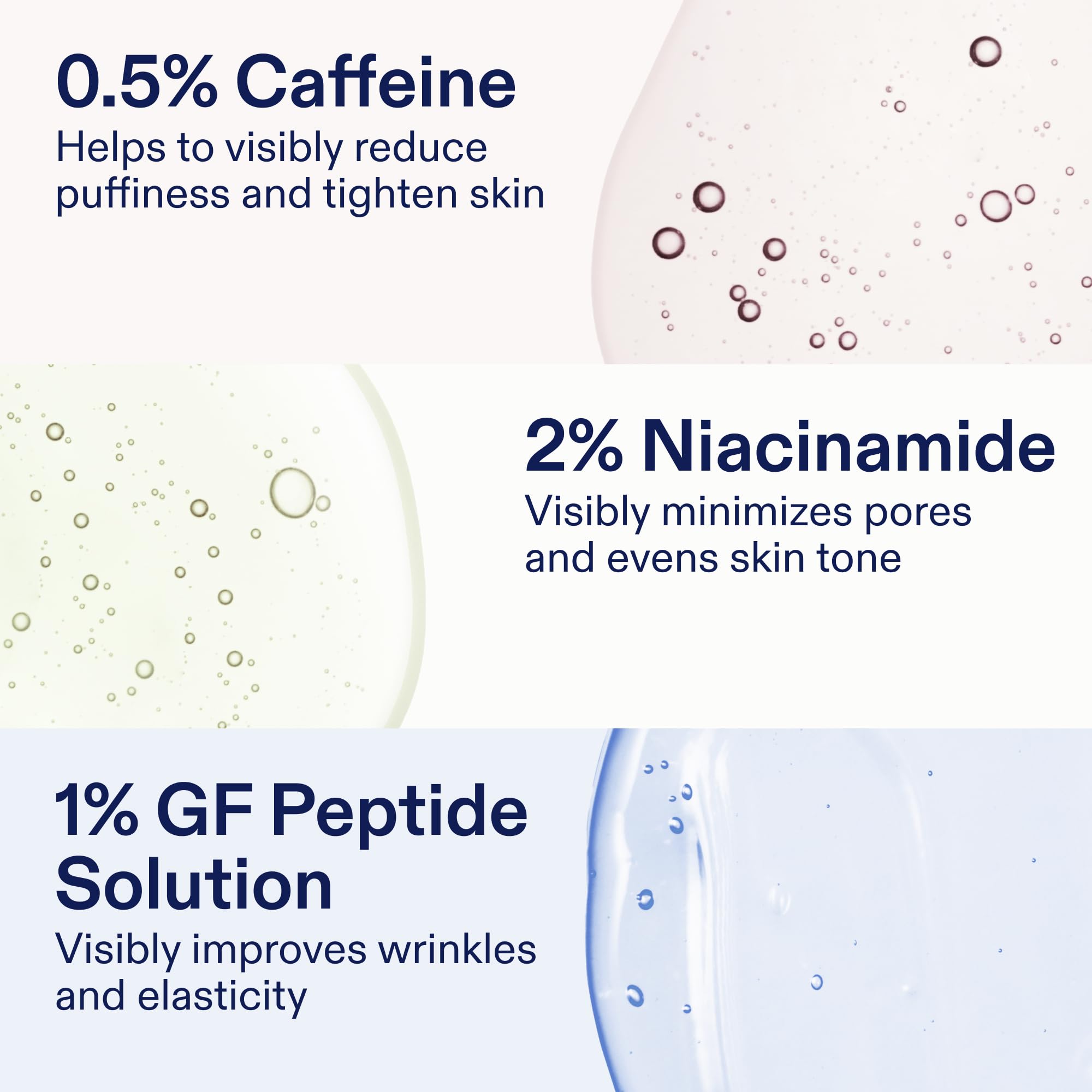 Comparaison Skinfix avant/après regard plus frais et lisse.
