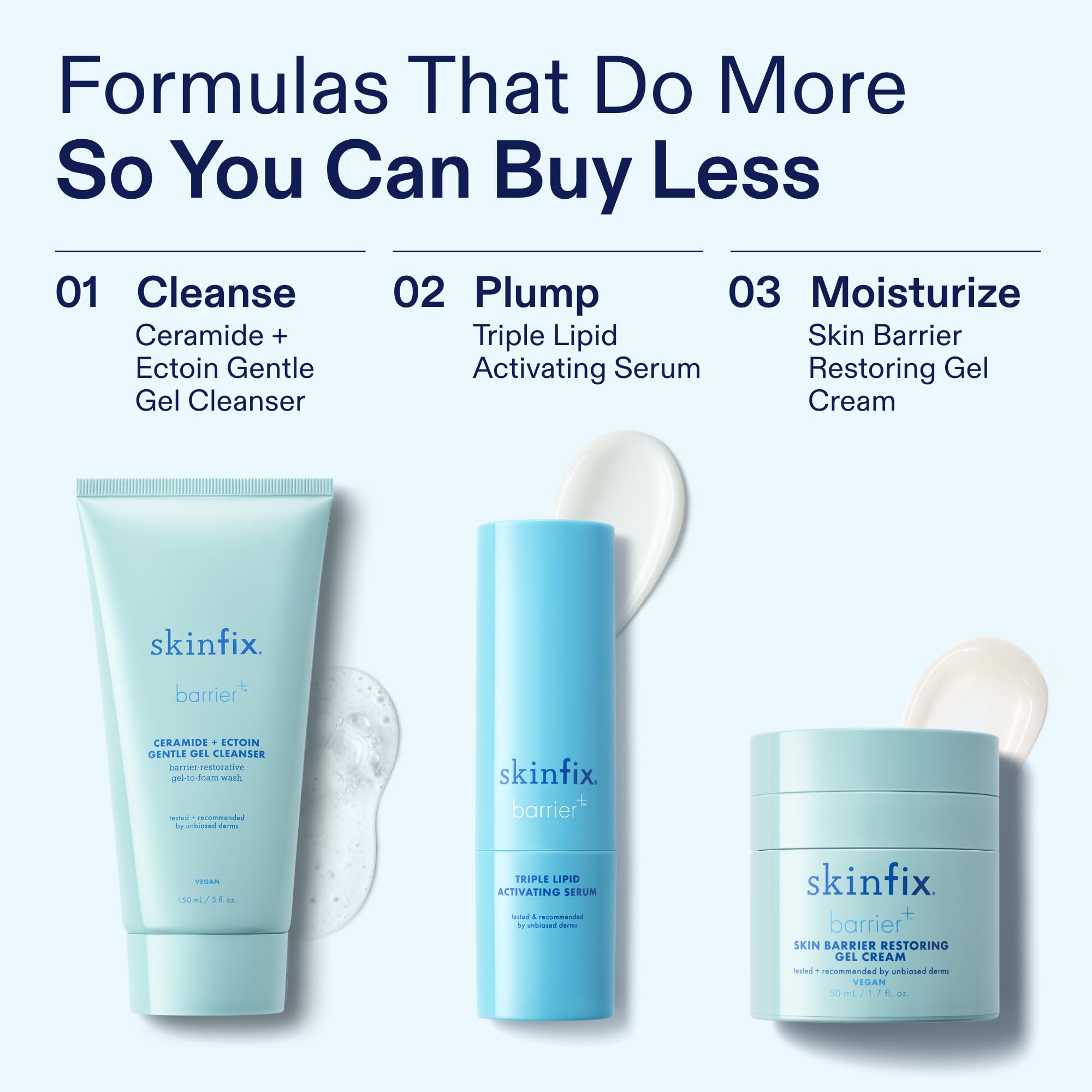 Vegan and cruelty-free Skinfix packaging signals ethical skincare