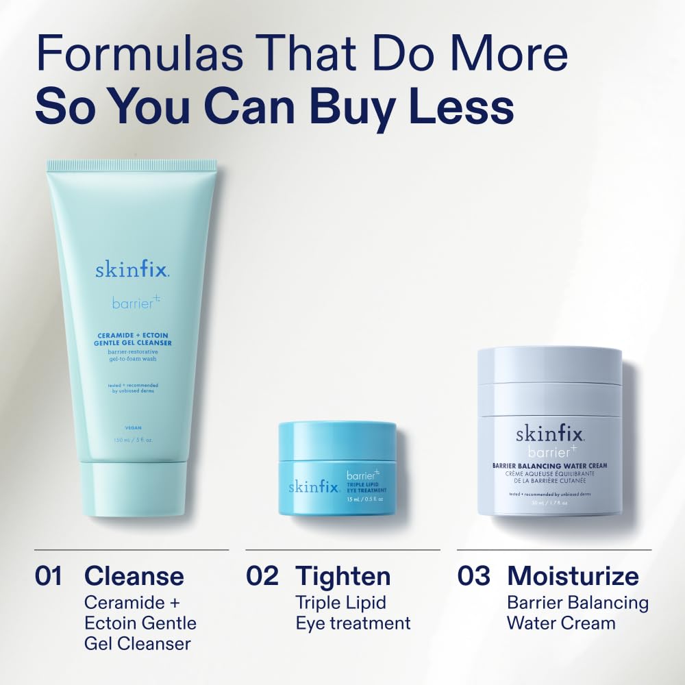 Absorption rapide de Skinfix Crème Eau Barrière équilibre, base idéale sous maquillage.