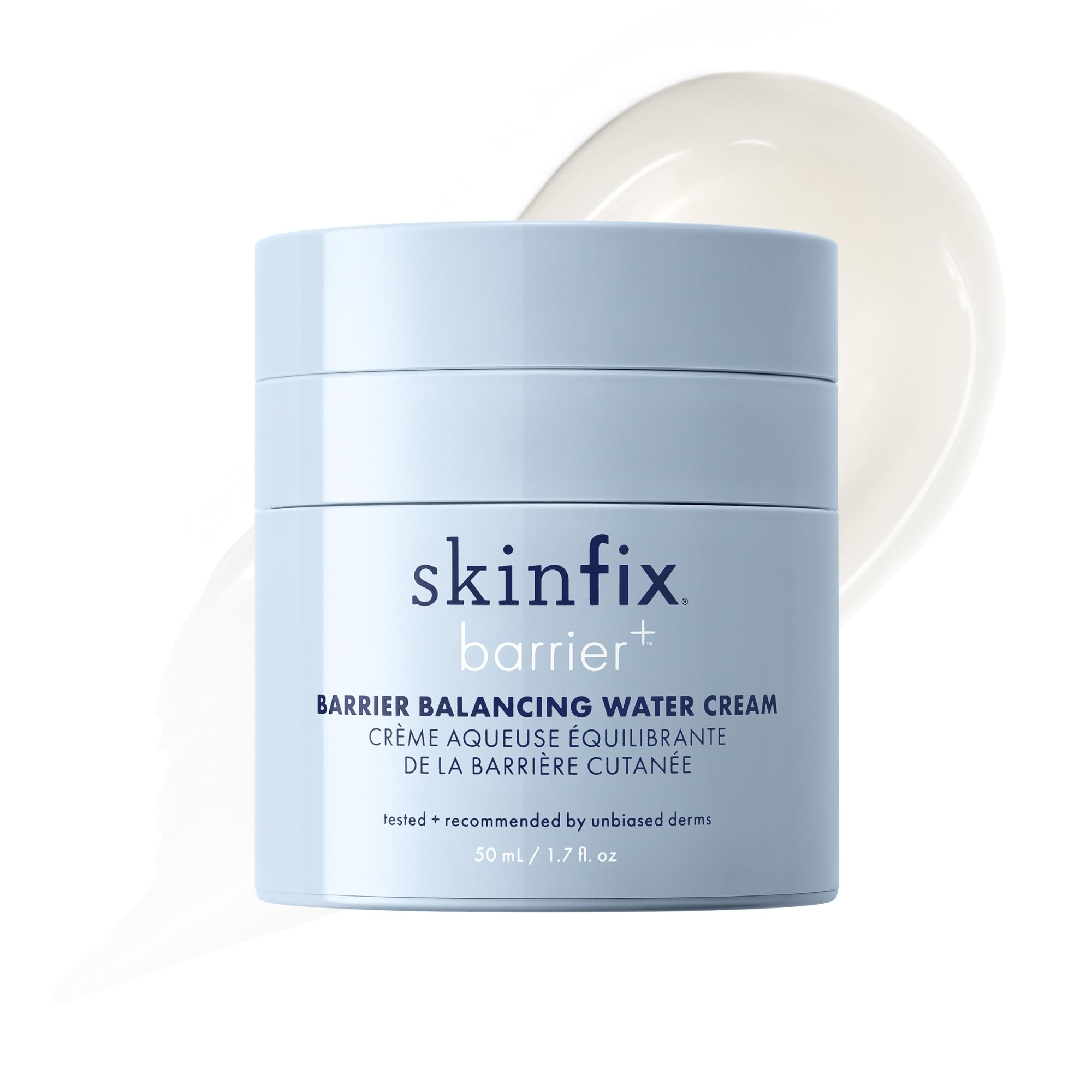 Skinfix Crème Eau Barrière équilibre – bouteille montrée, hydratation légère et durable.
