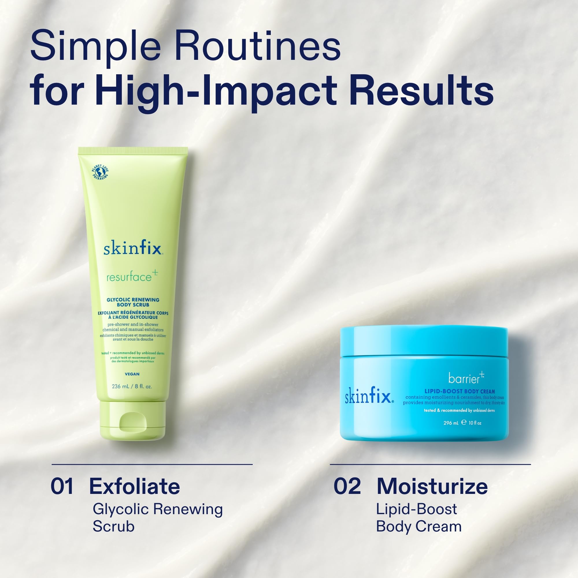 Hydratation maintenue après Skinfix Glycolic Renewing Scrub