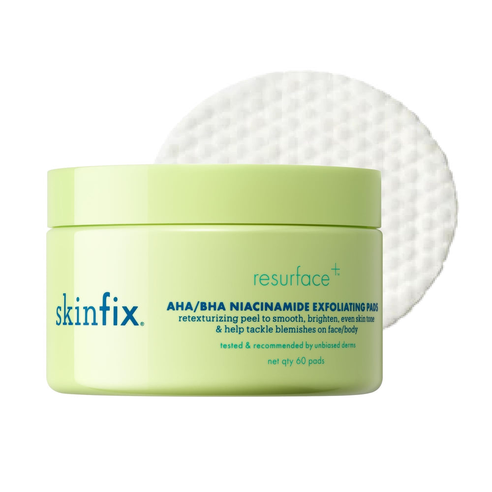Skinfix pads exfoliants : boîte pratique pour exfolier en douceur.