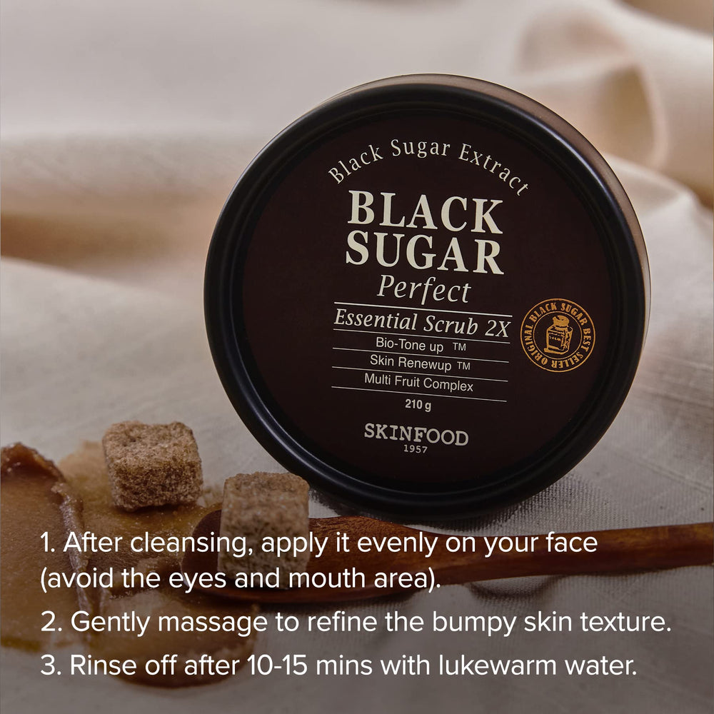 SKINFOOD 1957 Black Sugar Mask leaves a smooth, glowing complexion