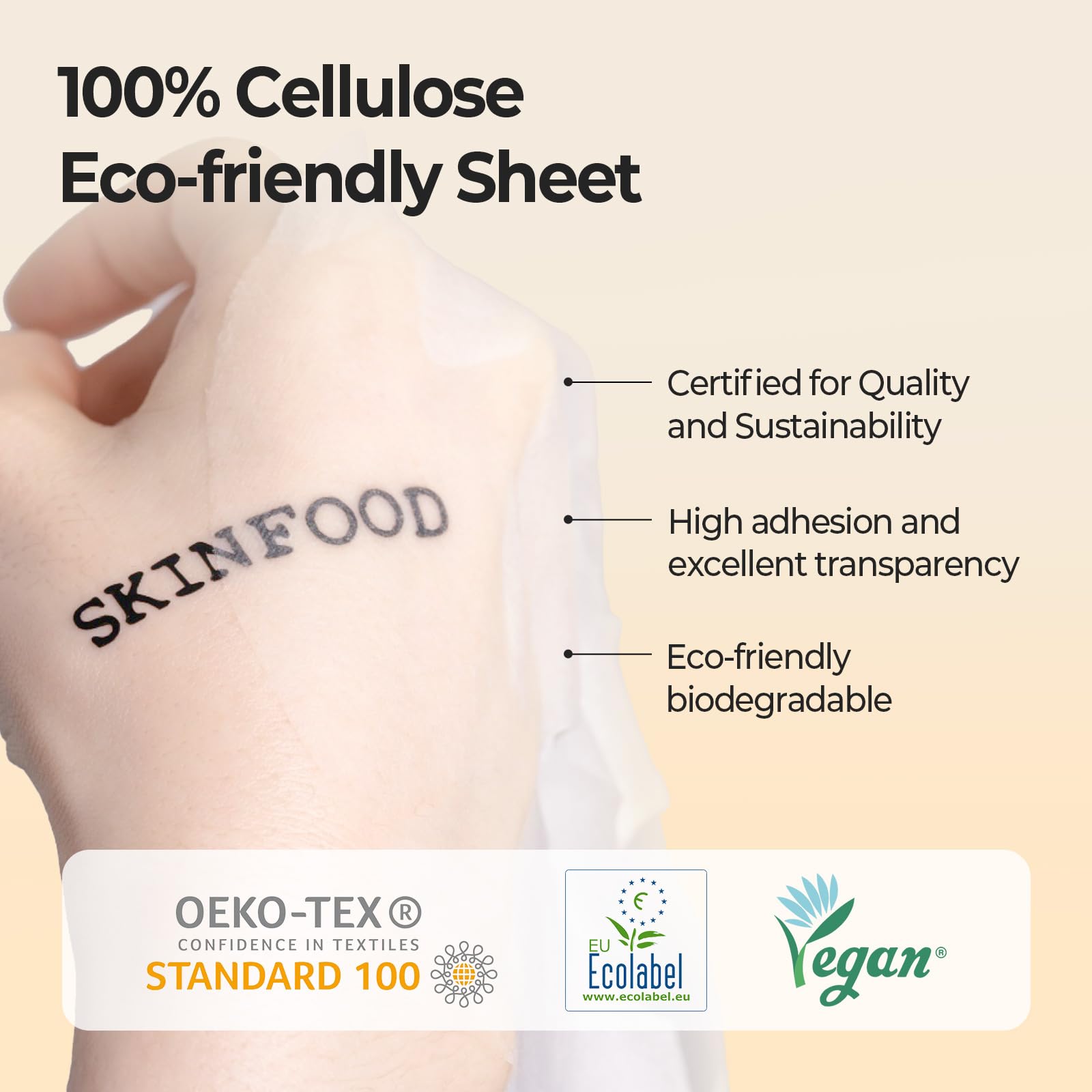 Feuille cellulose du masque SKINFOOD 1957 Carotte Carotene Daily Mask adhérence optimale