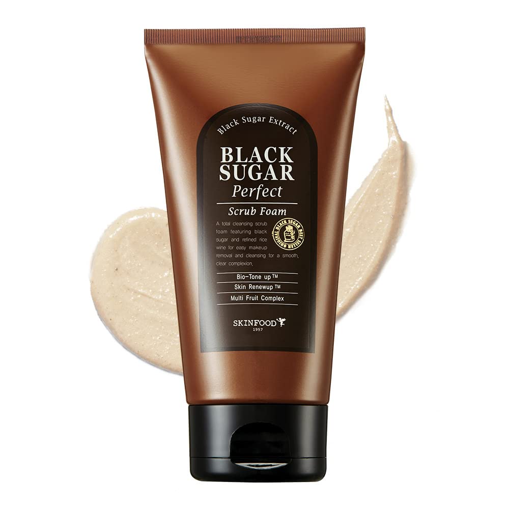 SKINFOOD 1957 gommage sucre noir mousse: exfolie en douceur pour une peau lisse.