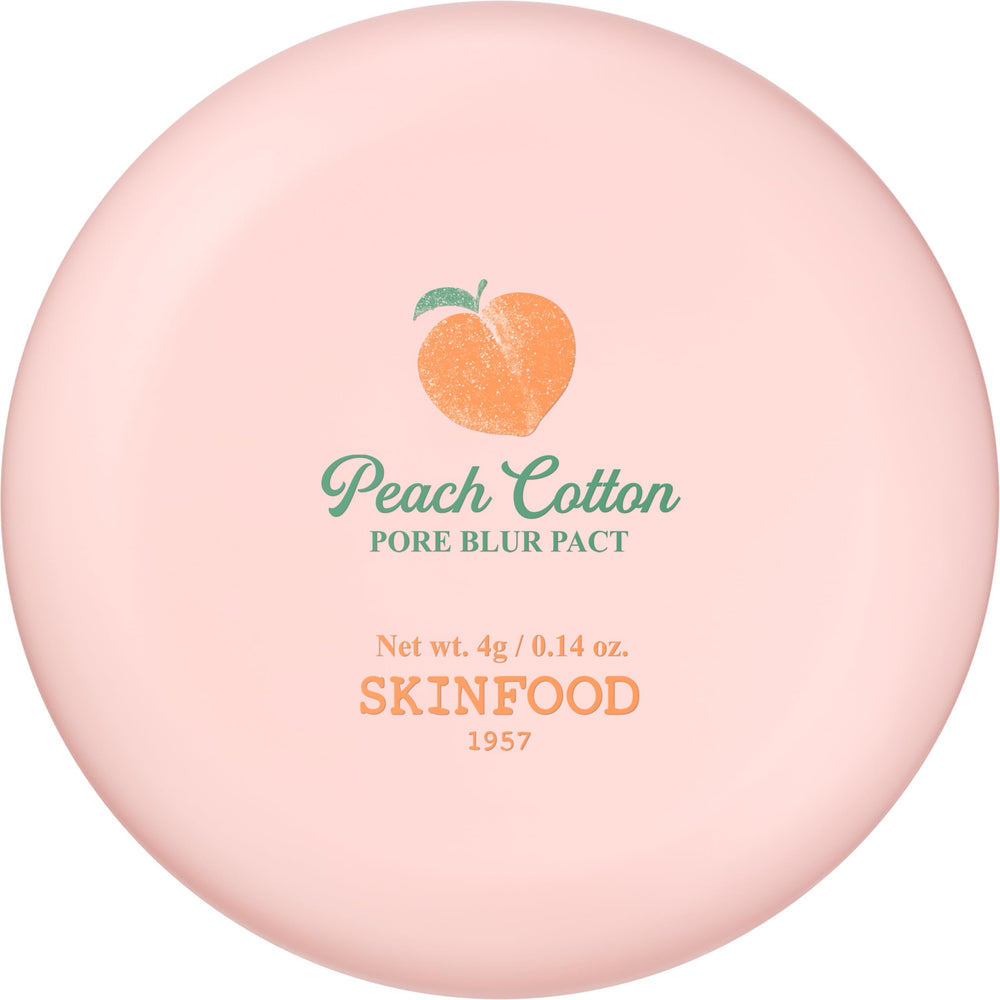 SKINFOOD 1957 Peach Cotton Pore Blur Pact – texture soyeuse pour une peau satinée