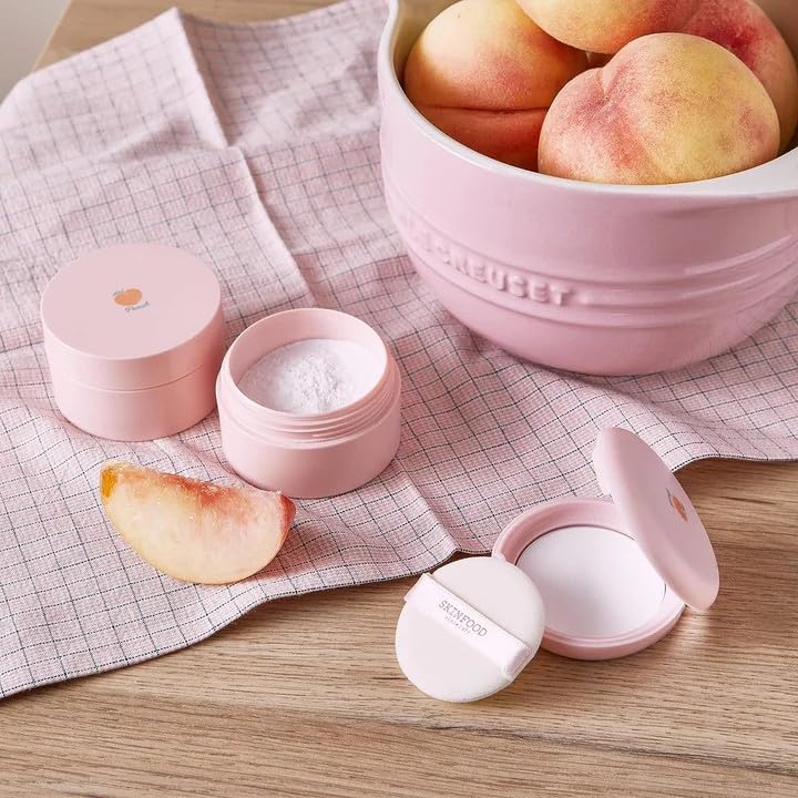 SKINFOOD 1957 Peach Cotton Pore Blur Pact – testé dermatologiquement pour peaux sensibles