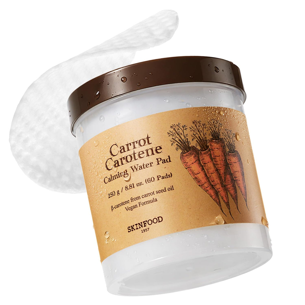 SKINFOOD 1957 Carotte – coton tonique Refroidissement immédiat pour peau chaude et sensible