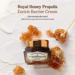 SKINFOOD 1957 Crème Barrière Miel Royal Propolis – Pot, texture nourrissante