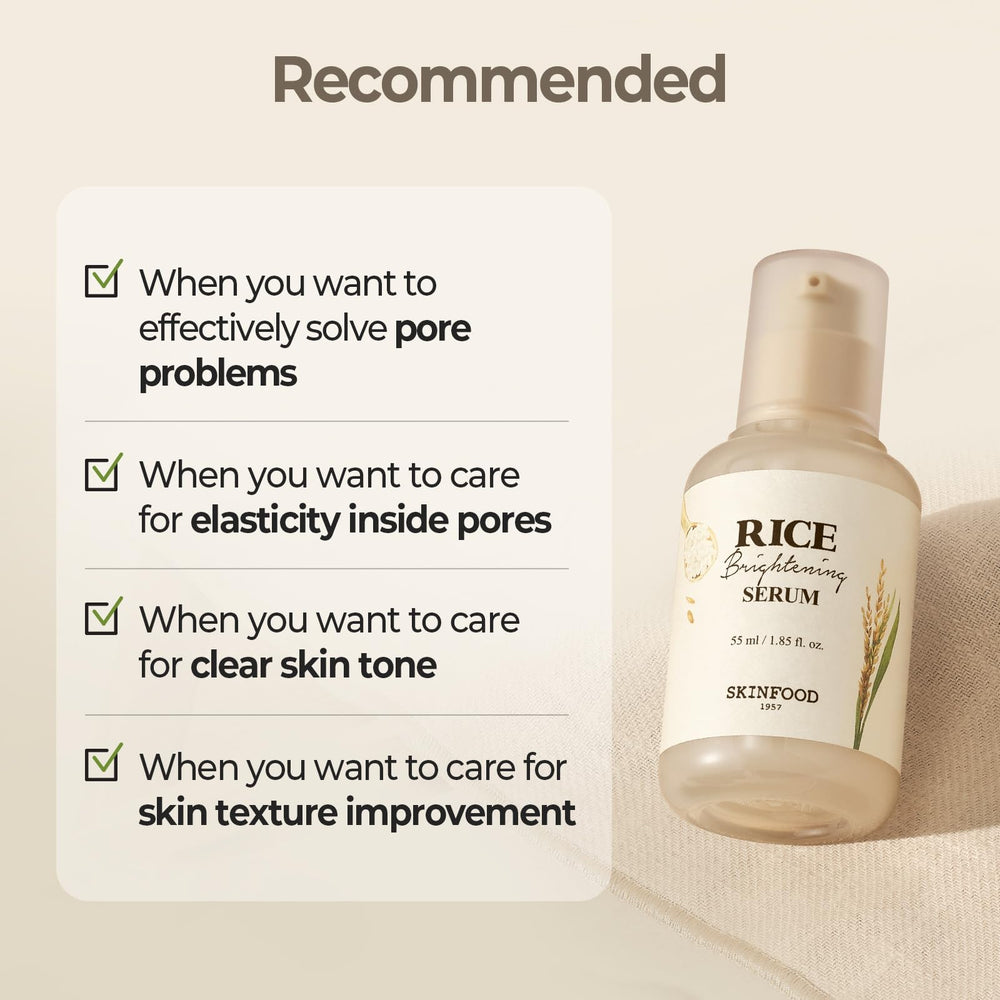 SKINFOOD 1957 Sérum riz minimisation des pores – pores nets