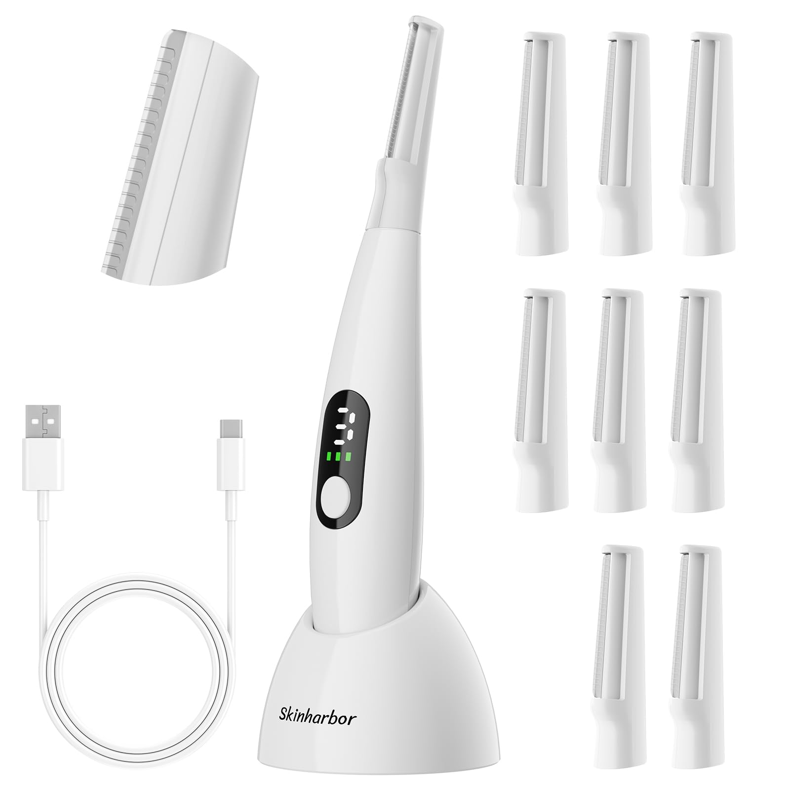 Skinharbor Sonic Dermaplane rasoir visage en gros plan pour peau lisse et lumineuse