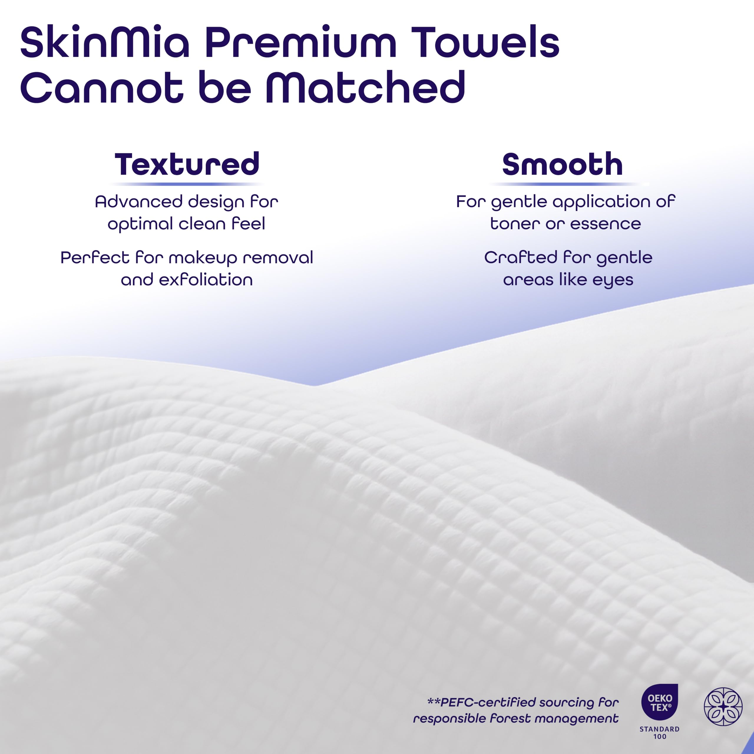 SkinMia lingettes-visage-xl nettoyage quotidien qui enlève résidus et impuretés en douceur.