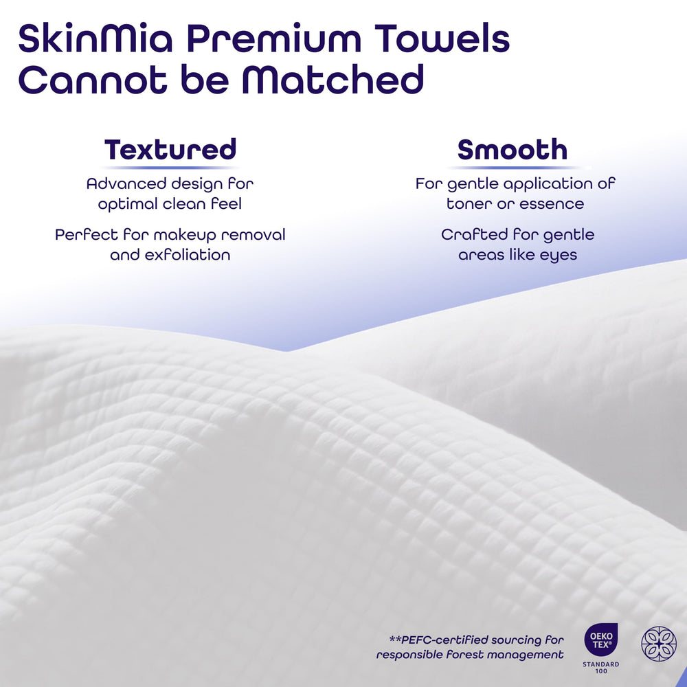 SkinMia lingettes-visage-xl nettoyage quotidien qui enlève résidus et impuretés en douceur.