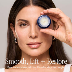 SKINN Age Reset crème yeux Probiolift, texture onctueuse pour le soir.