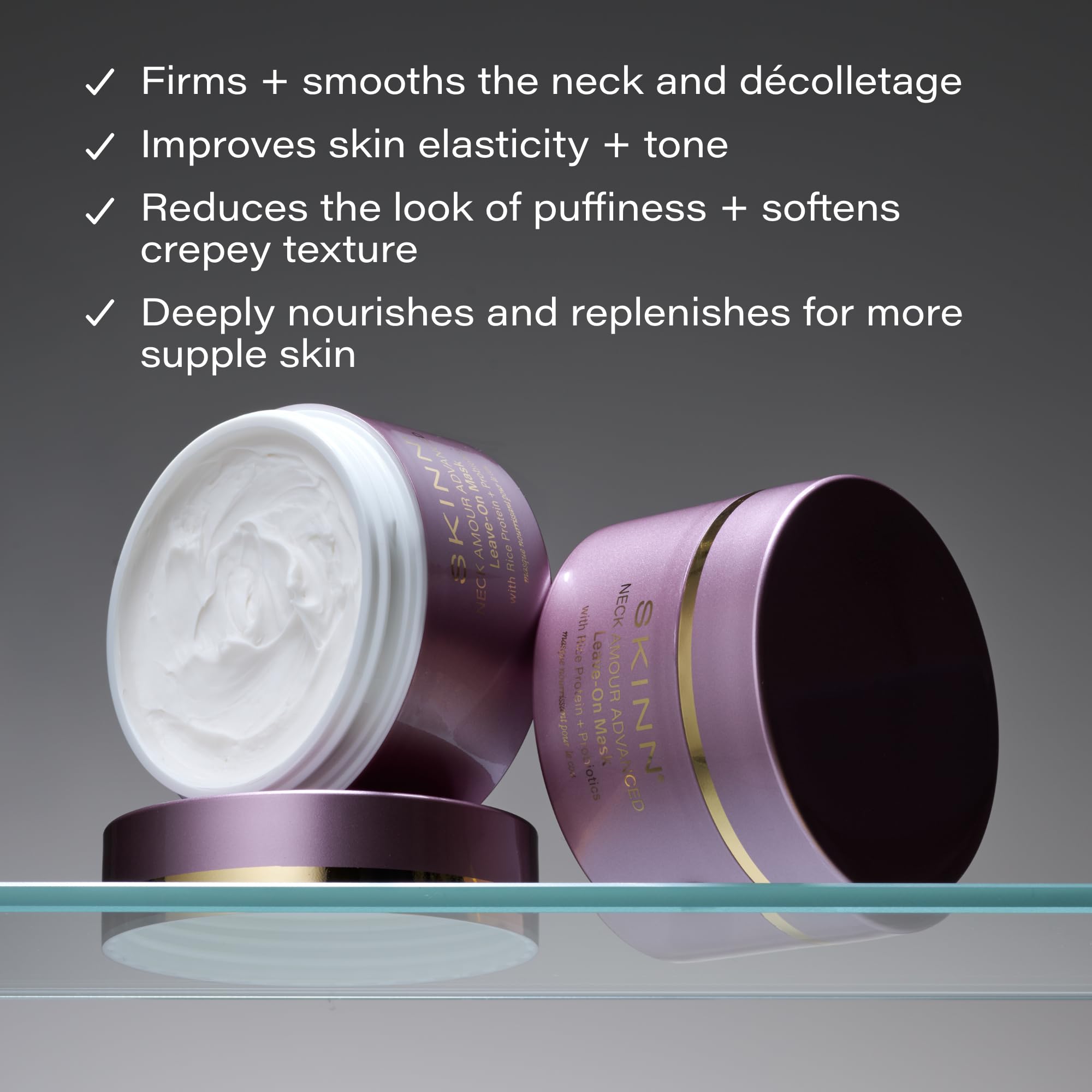 SKINN Creme-Cou Texture Creme: application facile qui lisse les ridules du cou