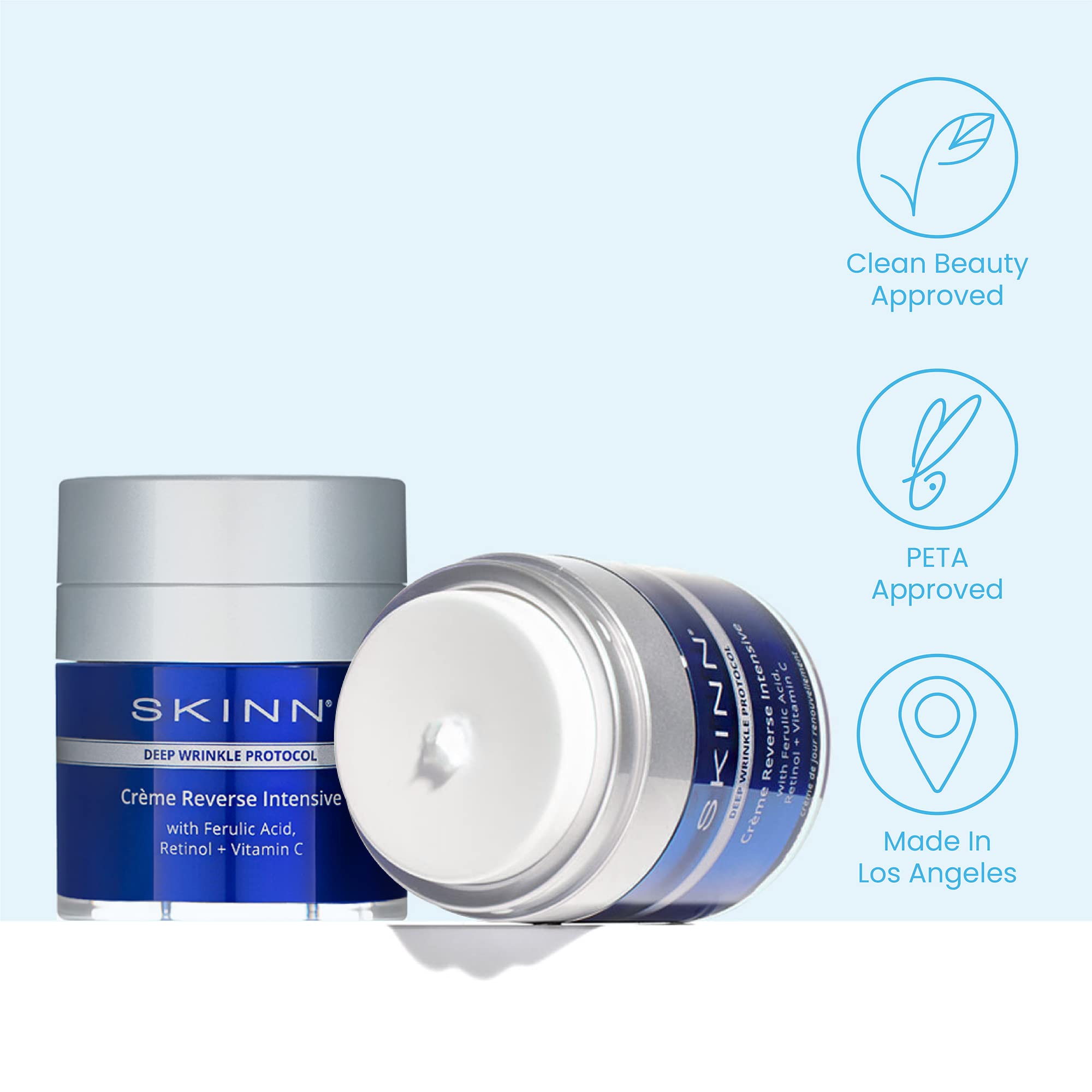 Protection antioxydante et formule propre pour une peau saine avec SKINN Reverse.