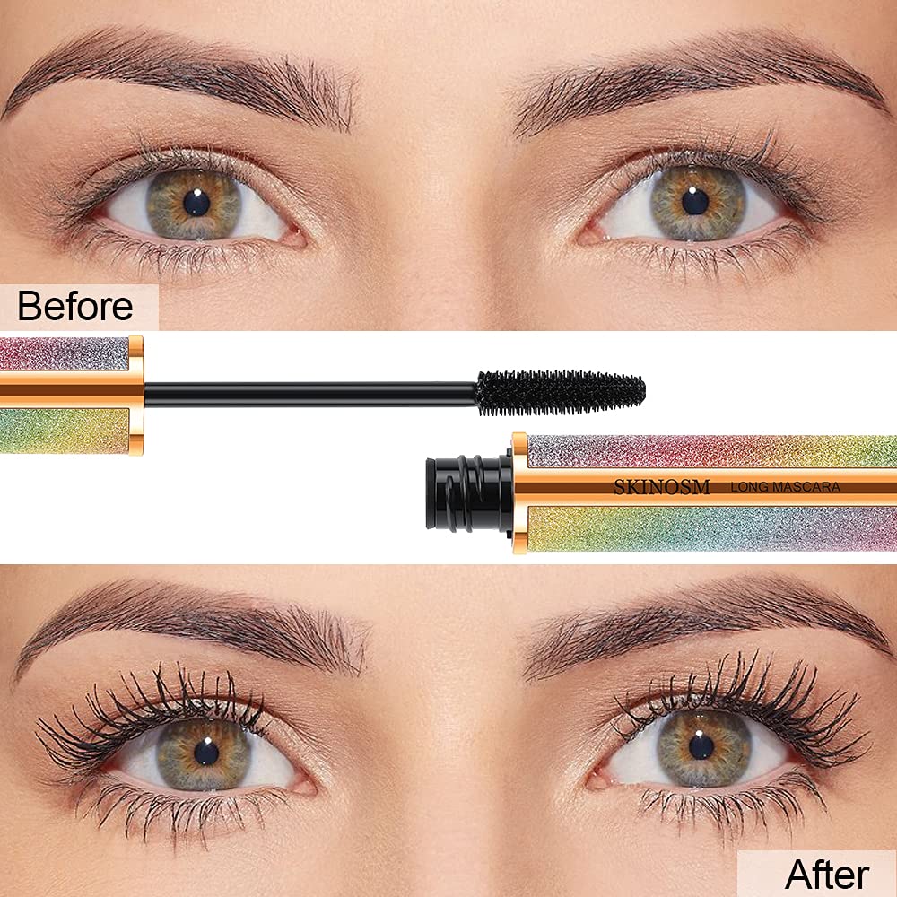 Application douce et fluide du SKINOSM Mascara 4D Soie.
