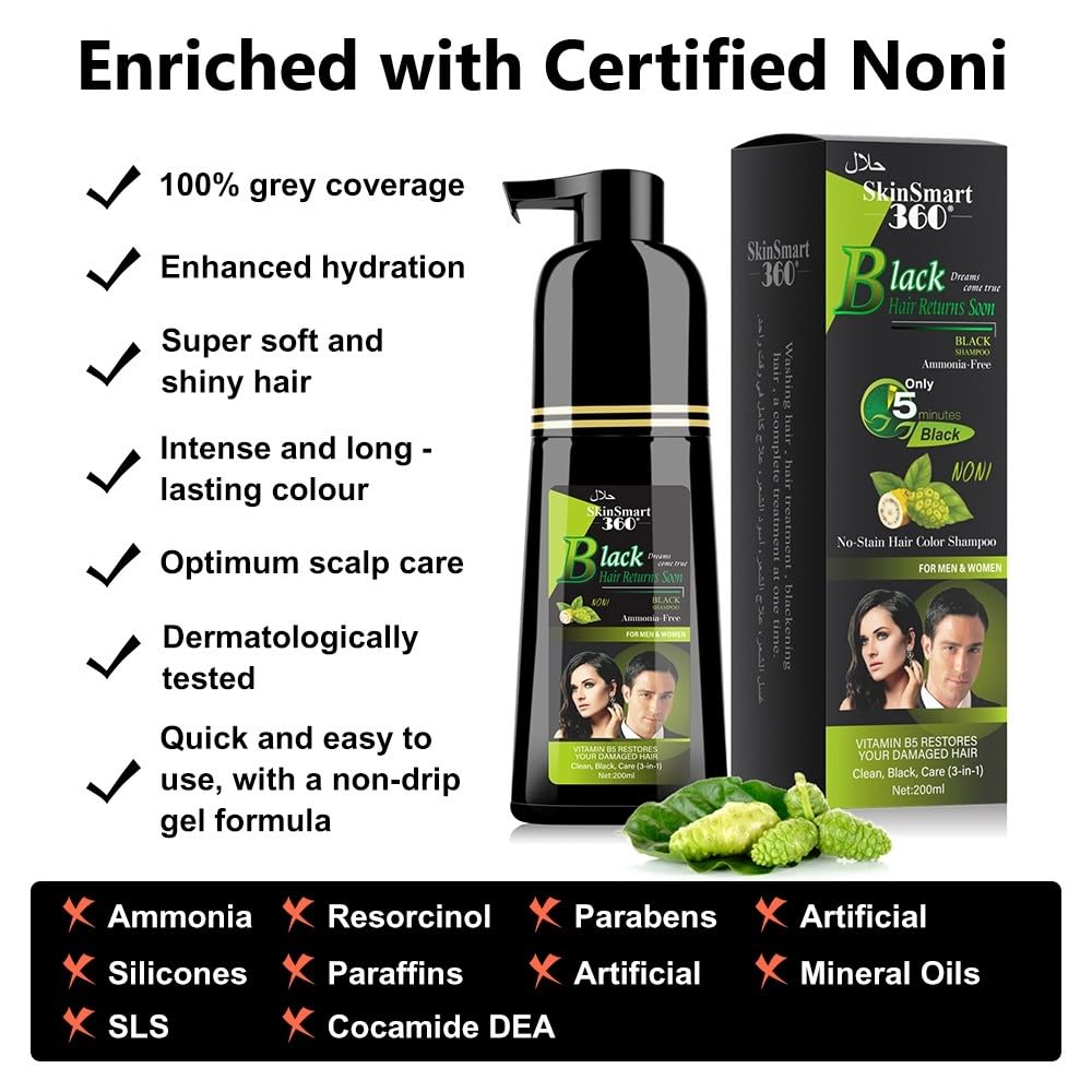 SkinSmart 360 formule nourrissante pour cheveux doux et brillants.