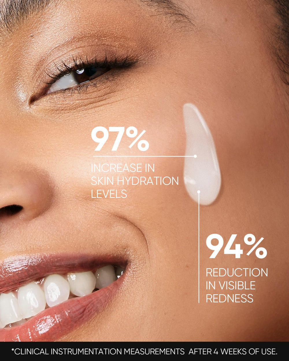 Acide hyaluronique et Centella dans SKINTIFIC 5X hydratent durablement.