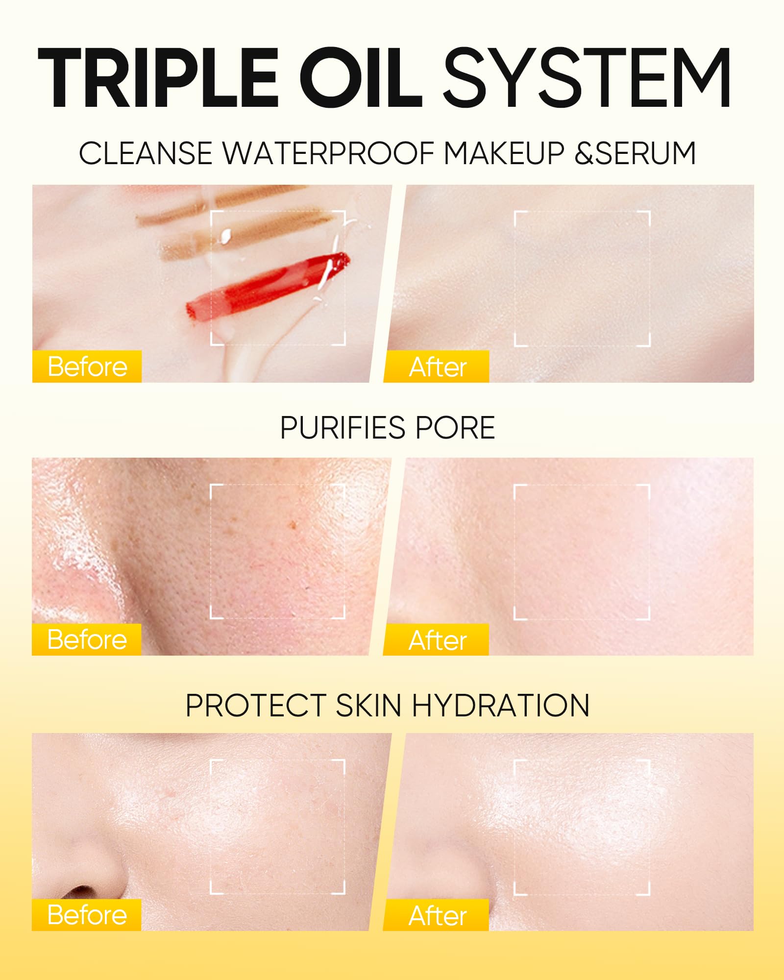 Mélange d'huile jojoba et camélia pour nettoyer en douceur tout en préservant l'hydratation.