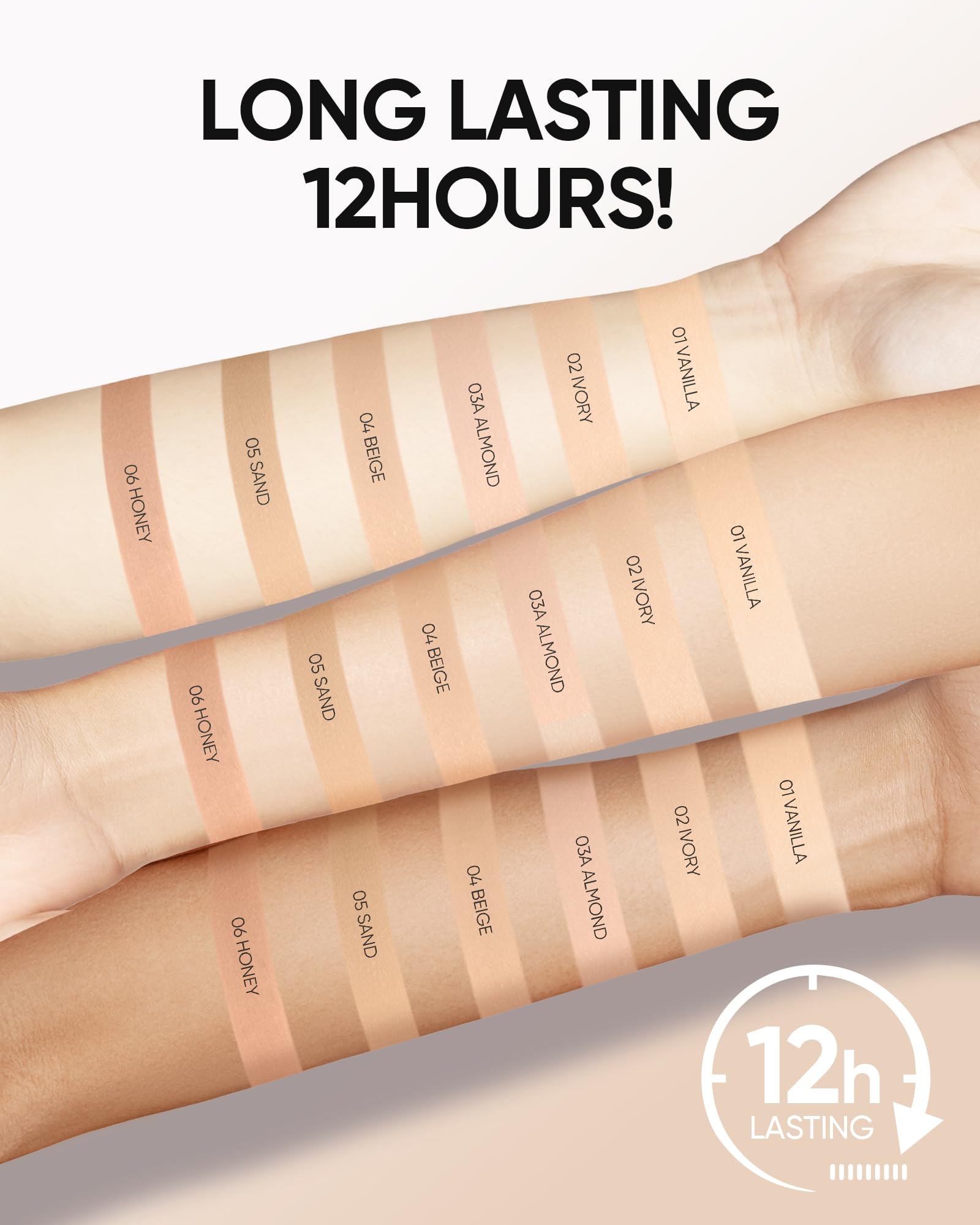 Fini satin-glow du SKINTIFIC Cushion Foundation sur le visage.