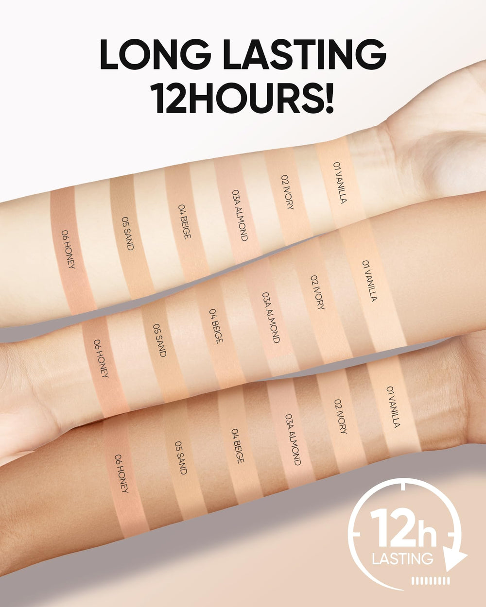 Fini satin-glow du SKINTIFIC Cushion Foundation sur le visage.