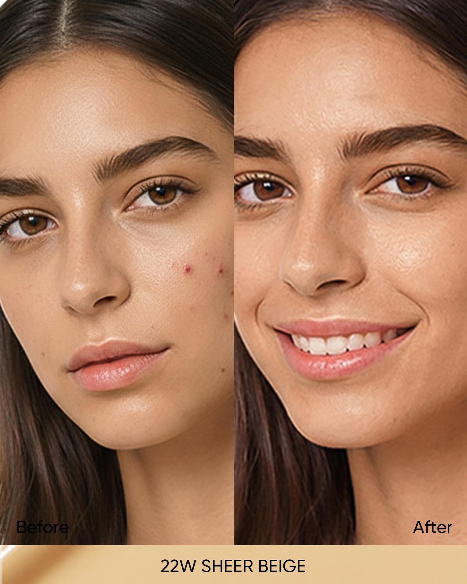 Texture satin lumineuse du SKINTIFIC Cushion pour un fini naturel.