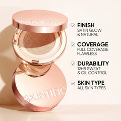 Échantillon teinte ivoire SKINTIFIC affichant un swatch homogène.
