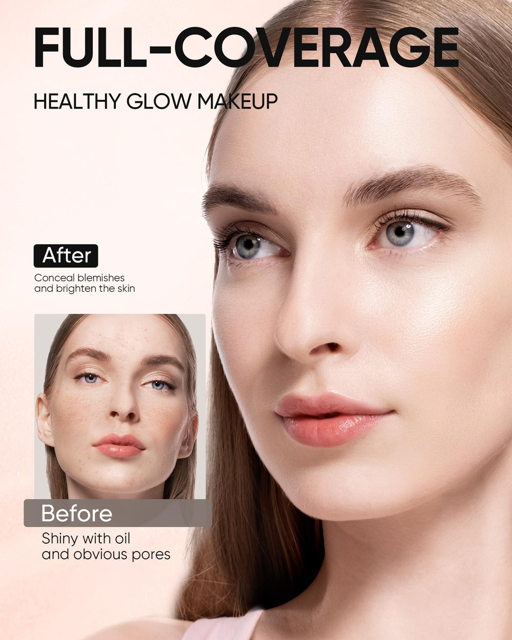 Finition satinée et naturelle de SKINTIFIC sur peau propre.