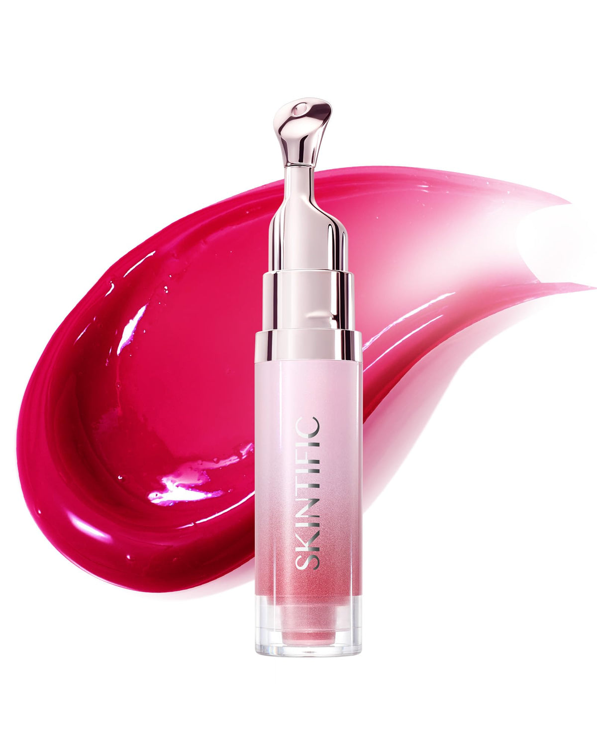 SKINTIFIC sérum-levres peptide-brillant, flacon sans air, hydratation quotidienne et douceur.