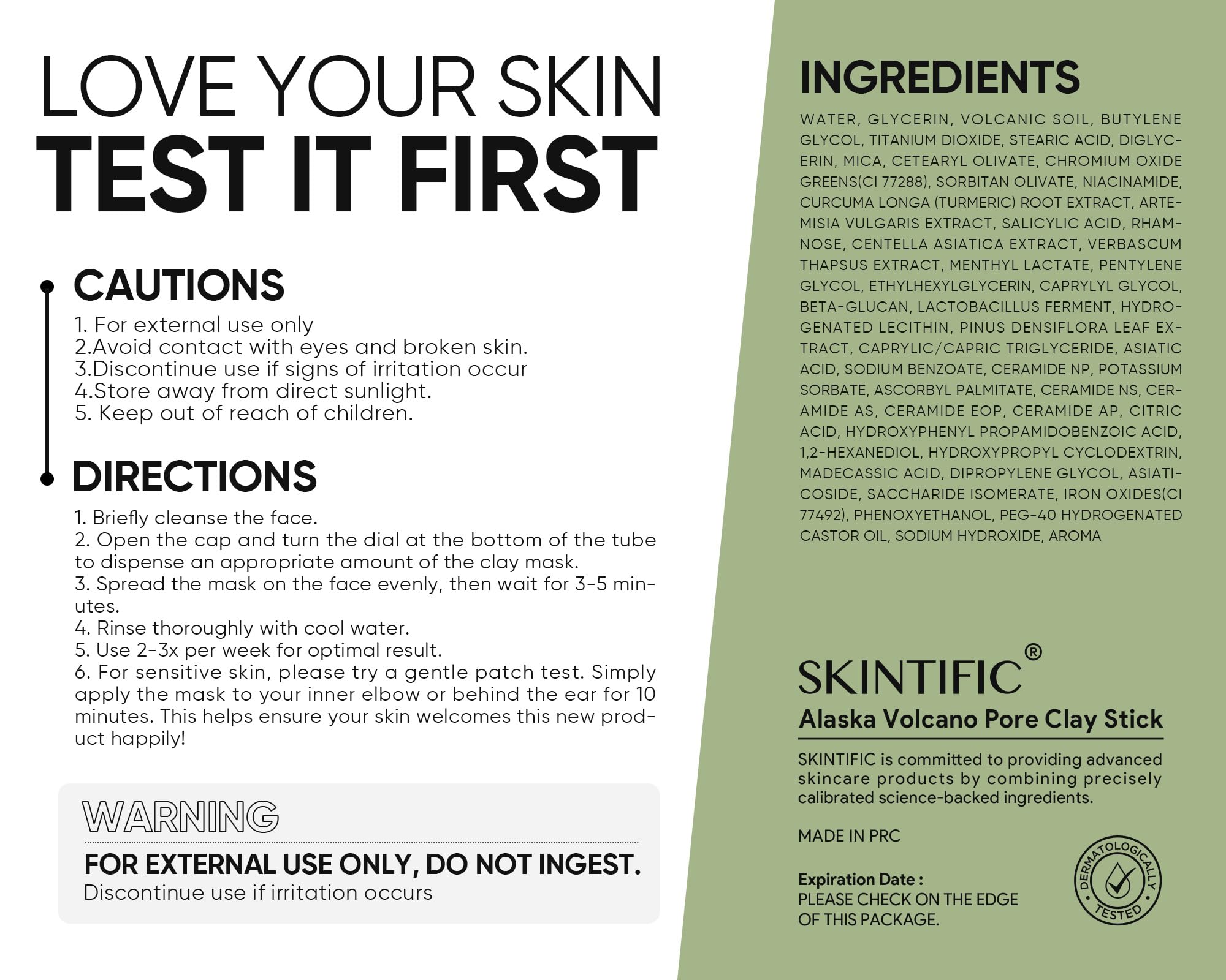 Application hygiénique avec le stick SKINTIFIC pour purifier les pores