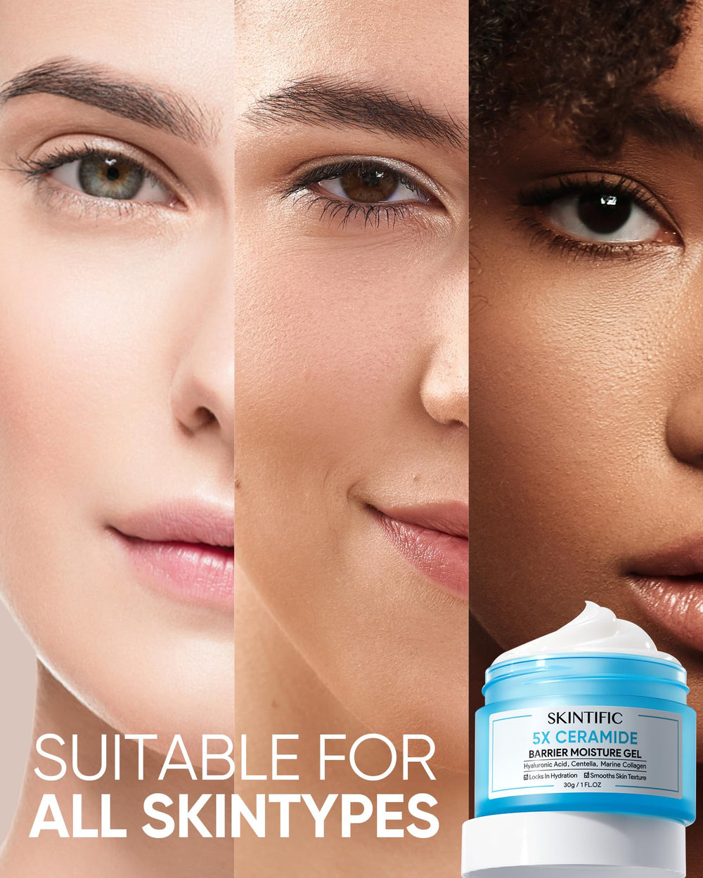 SKINTIFIC Usage quotidien - non comédogène, parfait sous maquillage.