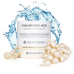Skinworks Hyaluronique – capsules visage en application hydratante