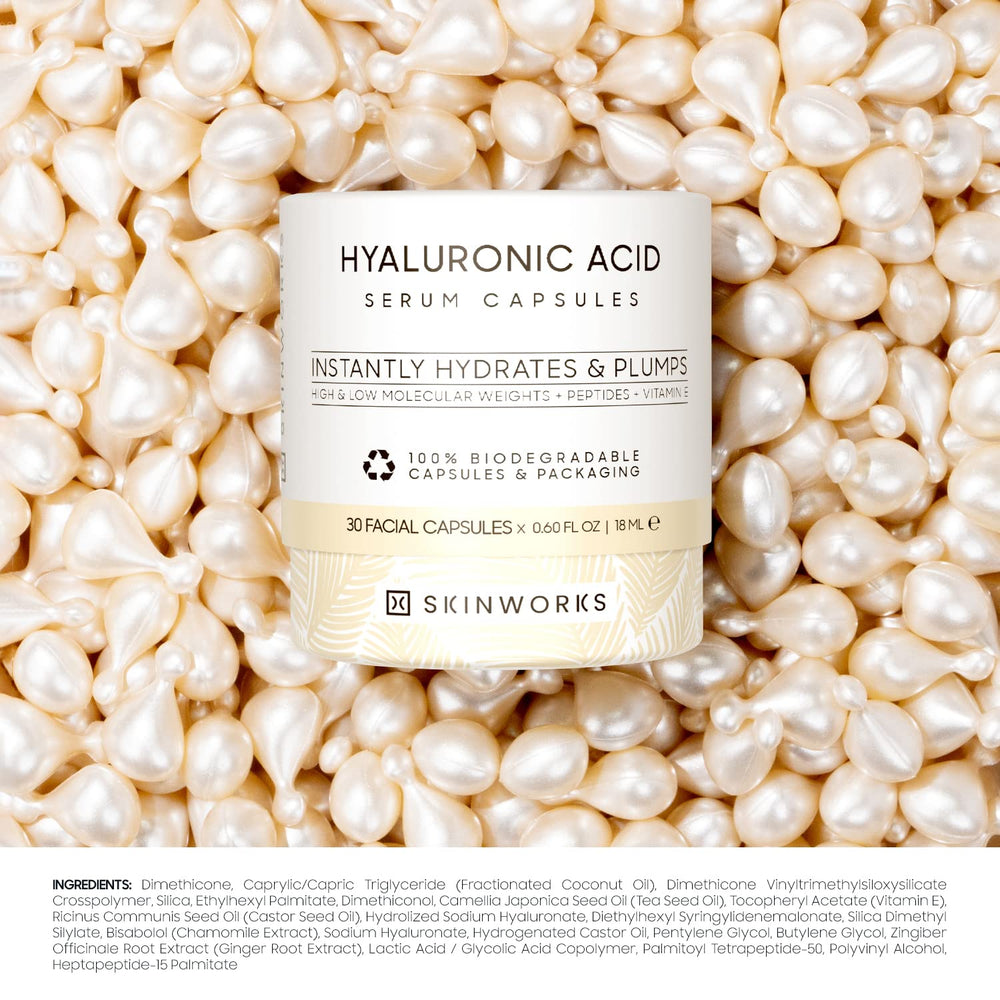 Skinworks Hyaluronique – capsules sans parfum conviennent à tous les types de peau