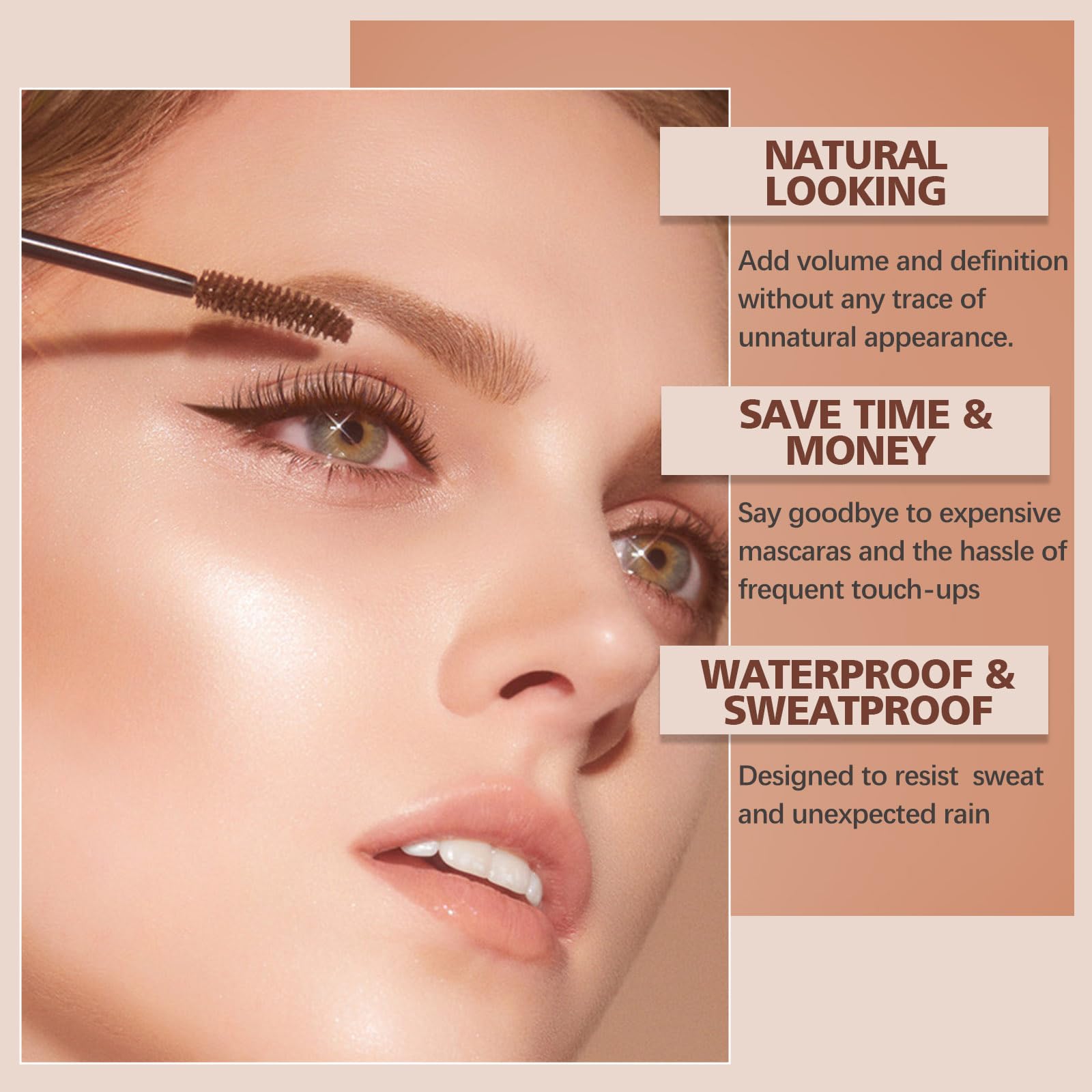 Sklight kit couleur cils et sourcils – crème colorante châtain pour une nuance subtile.