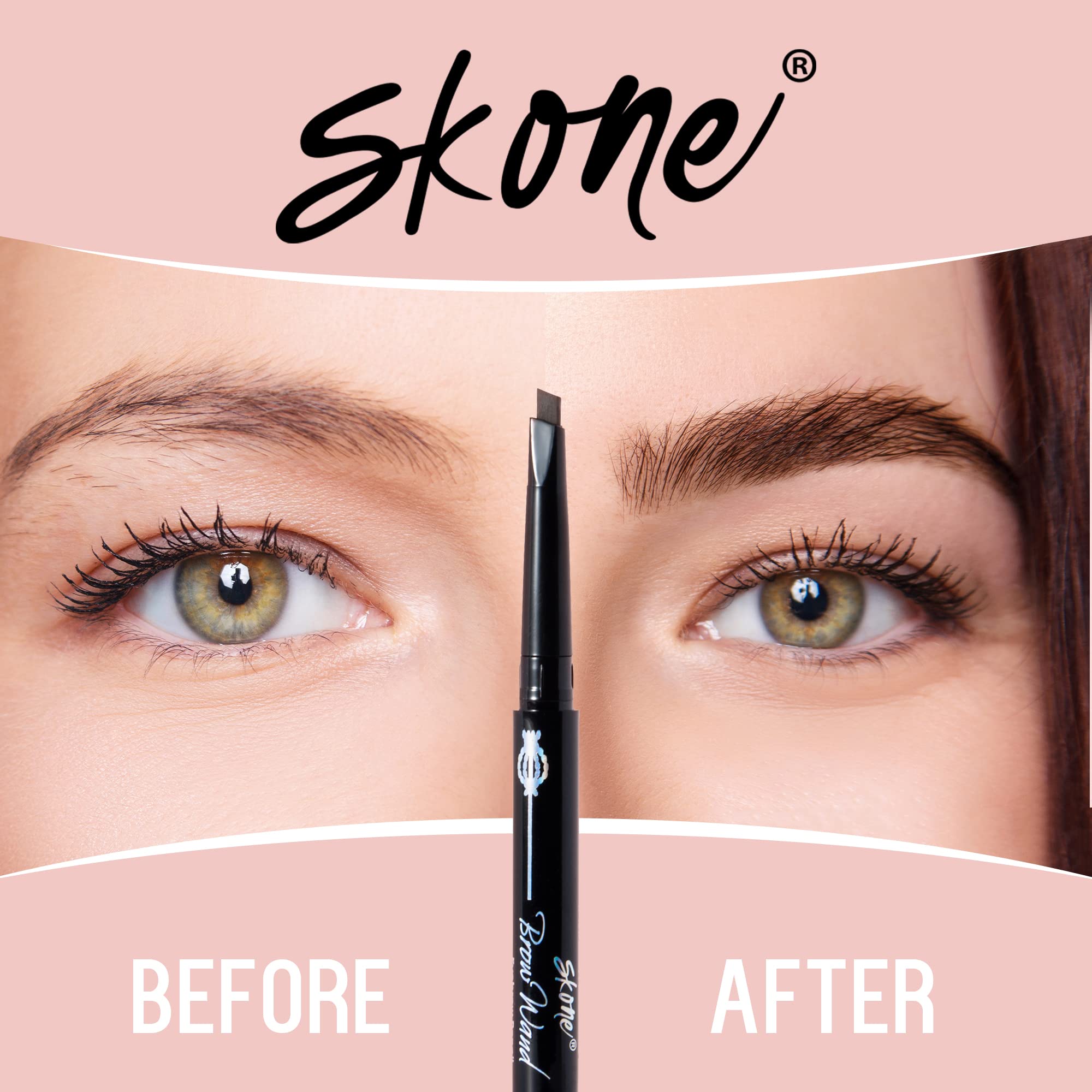 Skone Brosse intégrée aide à définir et peigner les sourcils