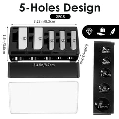 Taille-crayon Skrfen compact et portable pour retouches maquillage en déplacement.