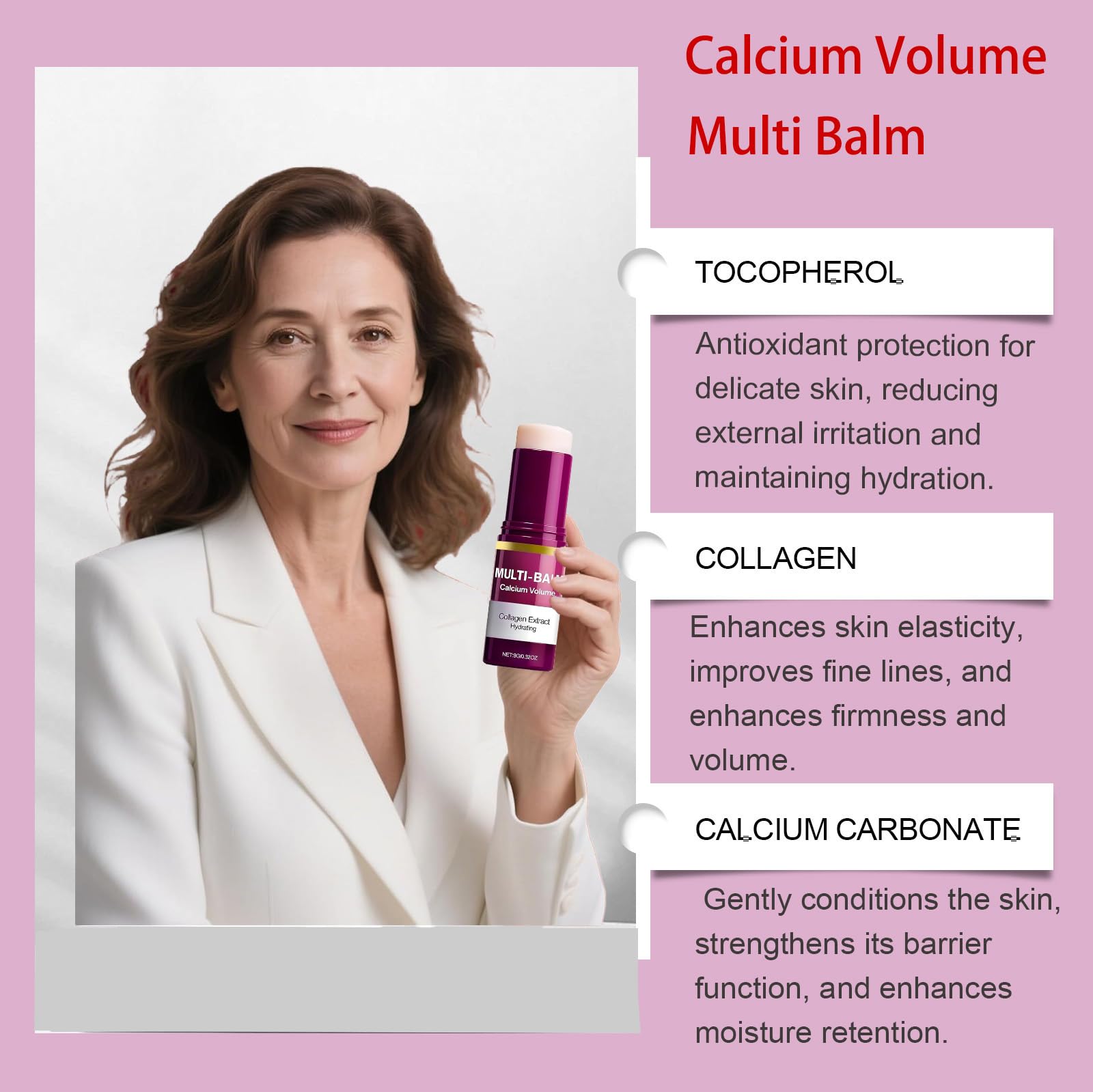 Baume SKROSS Calcium Multi Balm, stick yeux, apaise le contour et lisse sans effort.
