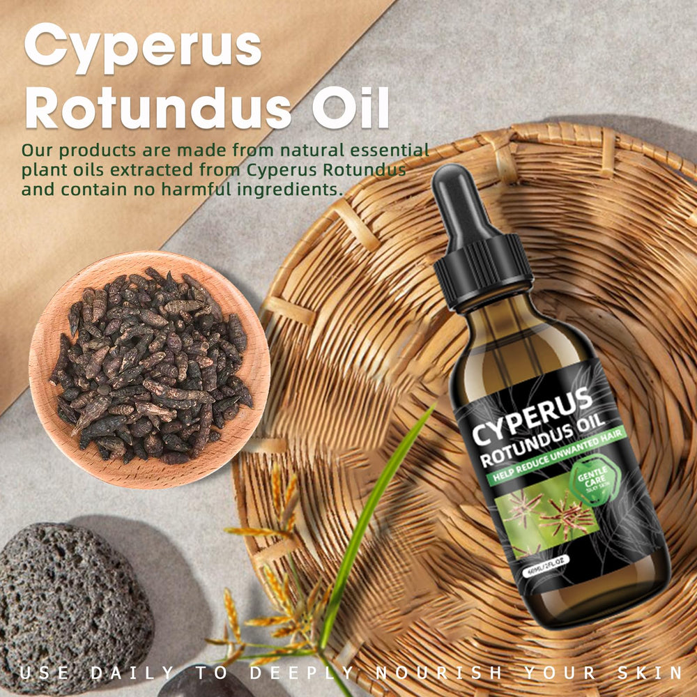 Gouttes d’huile Cyperus Rotundus SKSOYT pour application douce.