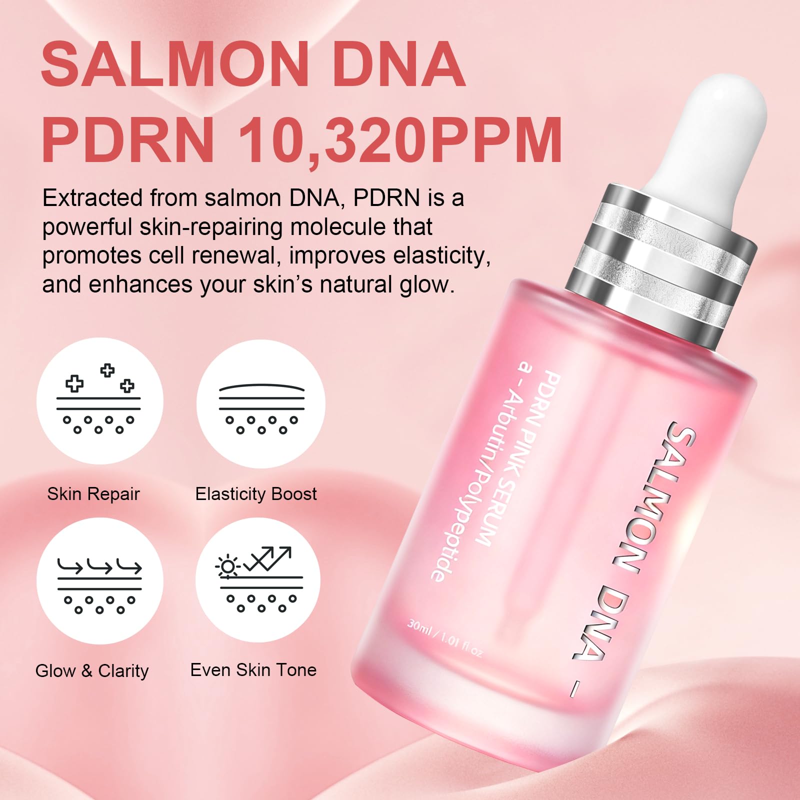 SKSOYT Pink Peptide 12 PDRN, concentration saumon 10320ppm pour éclat potentiel