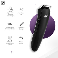 Skull Shaver Baby Beast Trimmer : lame de précision pour dessiner des lignes nettes.