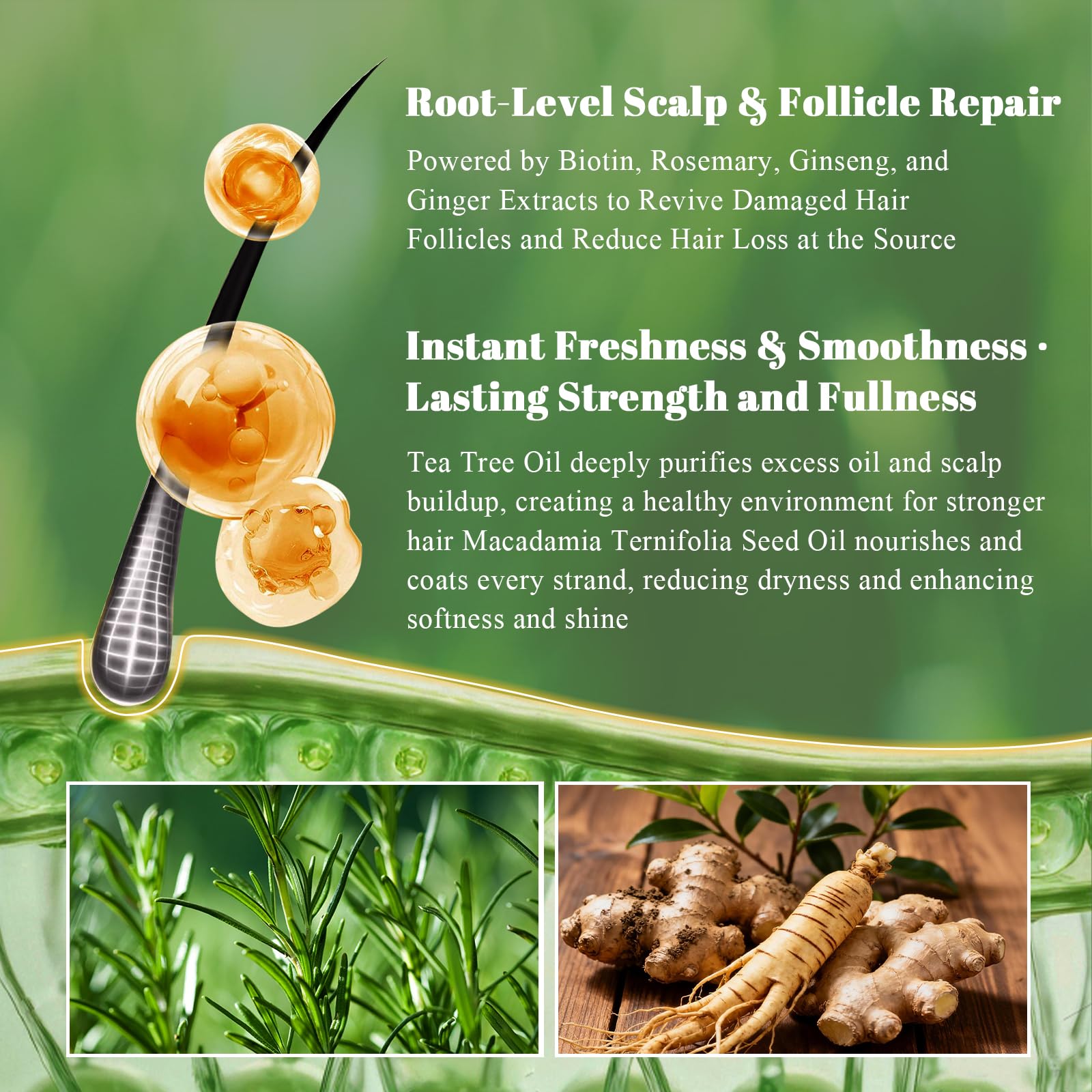 Close-up of foam showing gentle cleanse and scalp refresh with SKUPHI