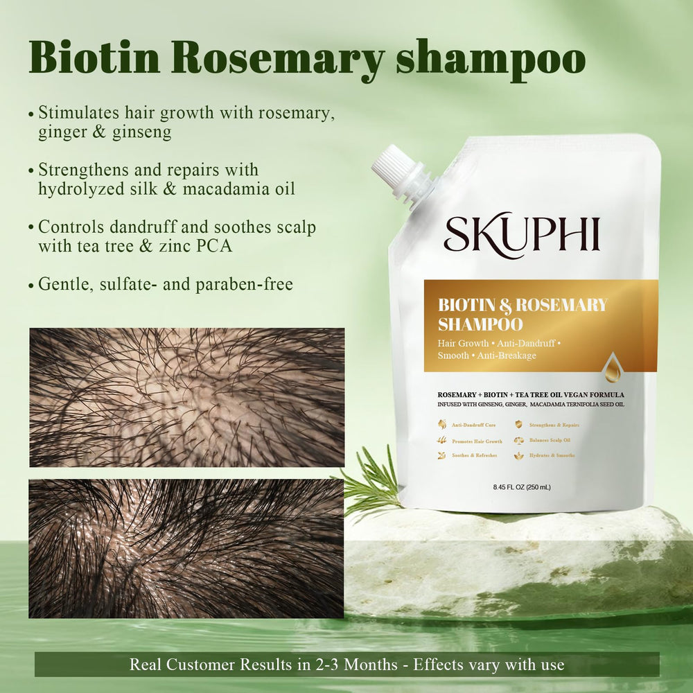 Label detail featuring organic rosemary and clean ingredient promise by SKUPHI
