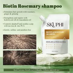 Label detail featuring organic rosemary and clean ingredient promise by SKUPHI